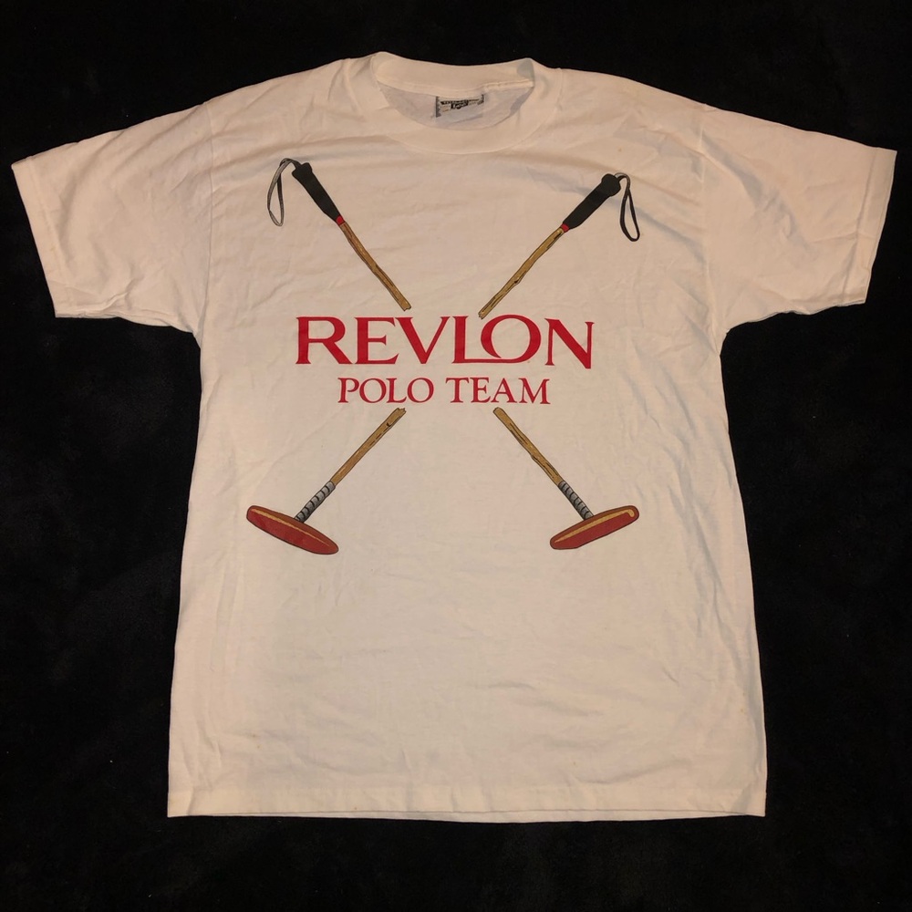 Vintage Revlon Polo Team White T-Shirt